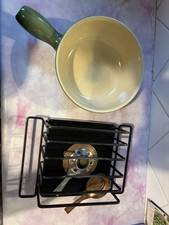 Vintage Fondue Set with Spring