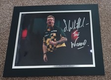 Simon Whitlock Hand Signed Mounted Photo Display Darts 12" x 10' Mount 