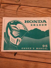 Honda XR100R XR100 1995 Owners Manual Handbook