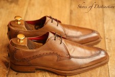 Jeffery West Tan Brown Leather Derby Brogue Shoes Mens UK 7 US 8 EU 41