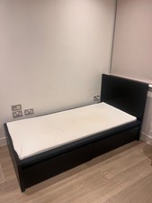 single bed with storage drawers and mattress