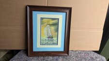 Framed painting sailing ship