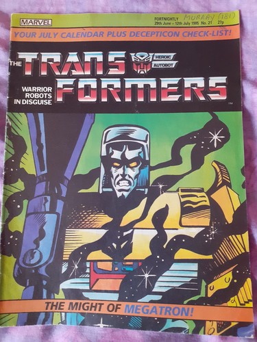 Transformers marvel issue - marvel, uk