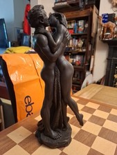 Bronze Style Resin The Embrace Signed Ronald Cameron Heredities Figurine 36cm