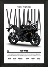 Yamaha YZFR125 Framed Wall Art