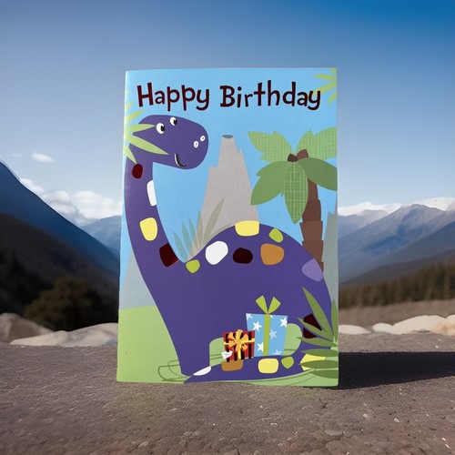 Dinosaur birthday card - birthday,