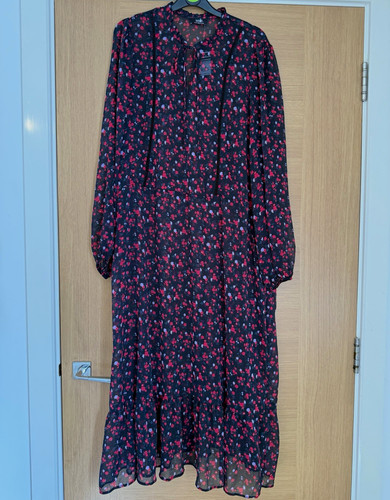 Wallis black floral sheer - black,