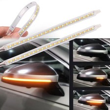 2Pcs 18cm LED Car Side Mirror