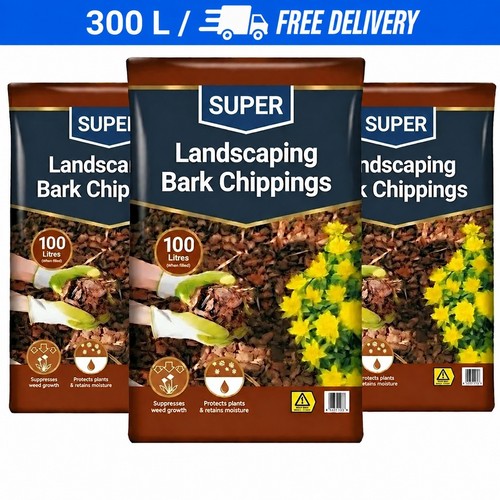 300l bark chippings bulk bag - chippings,