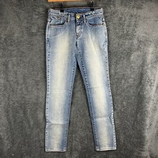 LEVIS Blue Star Women's Straight Leg Blue Jeans Size W26 L32 Retro Faded