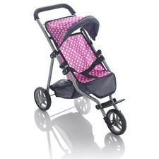 Molly Dolly 53cm My First 3 Wheeler Dolls Stroller Buggy Girls Pram Pushchair