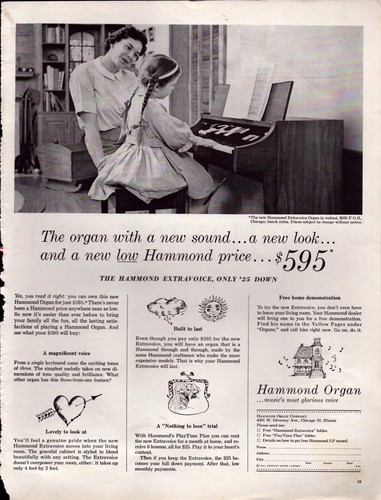 Vtg 1961 print hammond - print,