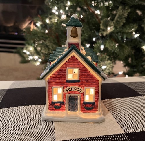 Victorian school lighted - school,