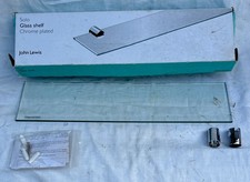 John Lewis Solo Glass Bathroom Shelf Chrome Fittings Discontinued New Unused