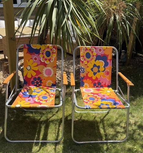Pair vintage floral - vintage, folding