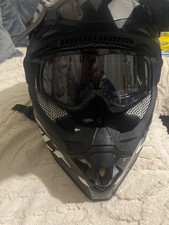 wulfsport helmet with glasses