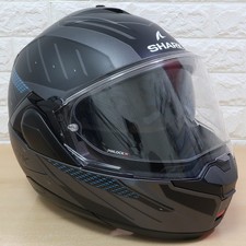 Shark OXO Flip Up Motorcycle Helmet - Matt Anthracite / Black - 2XL : 63 - 64