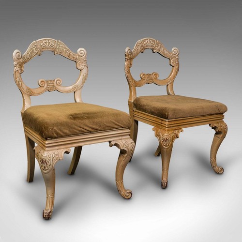 Pair antique side chairs - of,