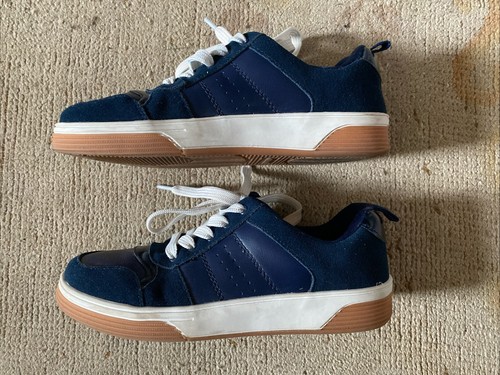 Land end navy leather - end,