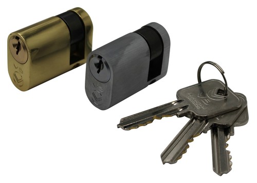 Oval single door lock - oval, half