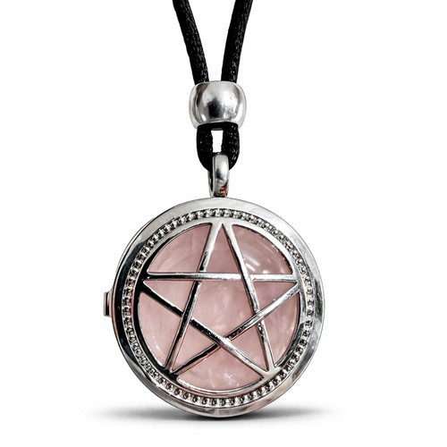 Pentacle moon locket - moon,