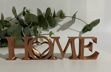 Home Sign Heart Ornament Word Letters Plaque Home Decor Freestanding