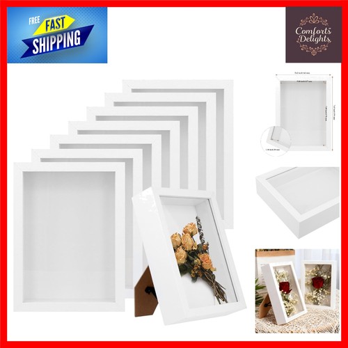 Elegant white shadow box - white,