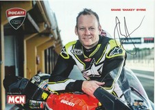 Signed Shane "Shakey" Byrne Official Promo Ducati Photo BSB/SBK