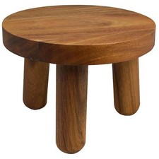 Wooden Food Stand Round Acacia