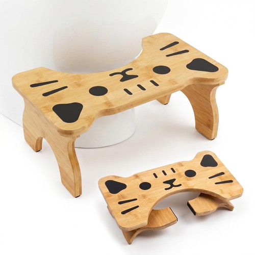 Zxevg bamboo toilet stool - zxevg,