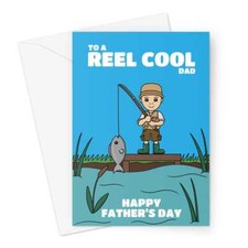 Fishing Father's Day Card - Cute Fisherman