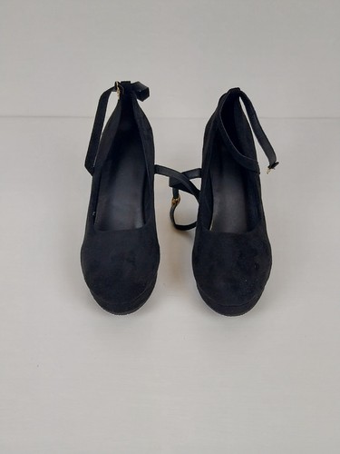 Black ankle strap block heel - ankle,
