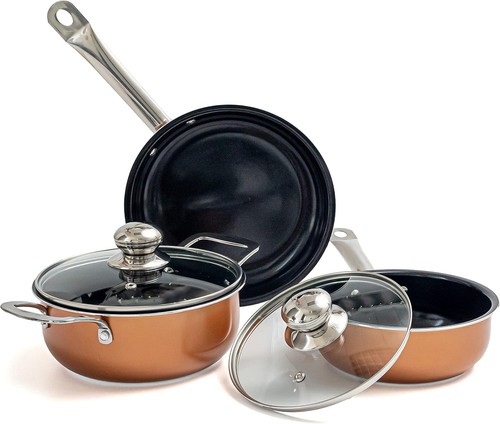 Non stick pots and - and, saucepans