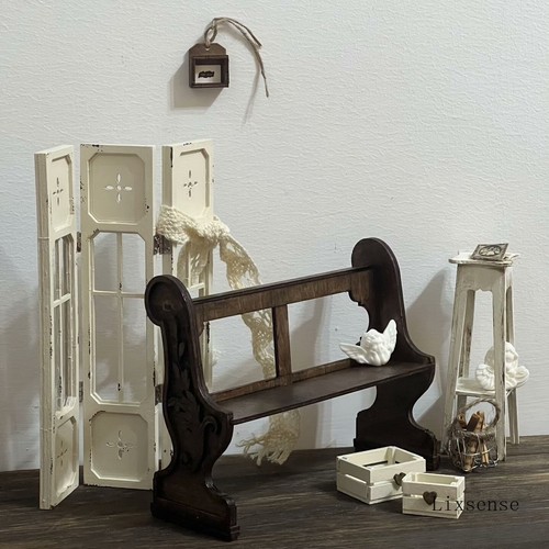 Church chair dollhouse - chair,