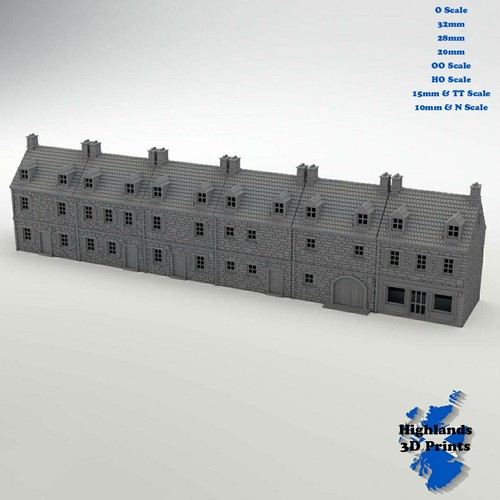 French stone townhouses ww2 - stone,