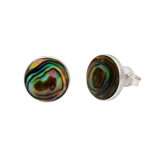Sterling silver abalone 10mm - sterling,
