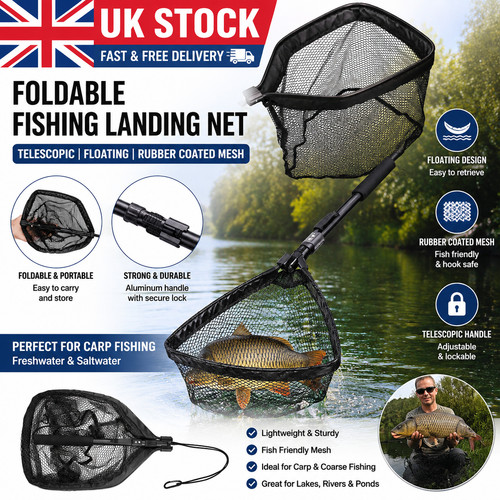 Telescopic fishing landing - telescopic,