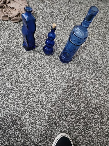 Mid century cobalt blue glass - cobalt,