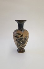 Antique Doulton Lambeth Stoneware Floral Themed Vase Eliza Simmance C.1887