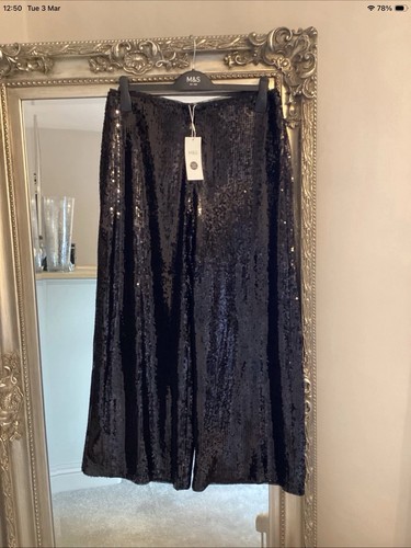 Bnwt black sequin trousers - sequin,