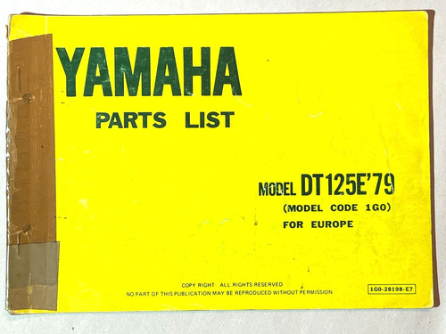 Spare parts catalog booklet - spare,