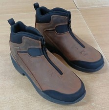Harry Hall Front Zip Waterproof Boots Size 39 Brown (HAP)