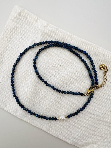 Lapis lazuli beaded - beaded, necklace