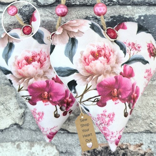 Raspberry peony handmade - 2x,