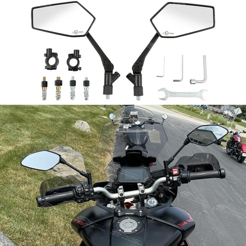 Folding motorcycle rearview - 2x,