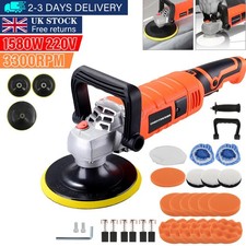 Electric Car Buffer Sander Polisher Pads Kit 1580W 7 Speeds for Waxing Polishing