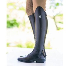 Horse Riding Country Boots Steel Shank Equestrian Horse Rider Shoes - Black