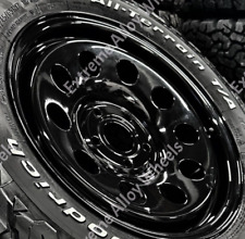 17" Black Steel Wheels Fits