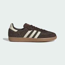 New Adidas Samba OG "Harris Tweed" Shoes - Dark Brown (ID1450)