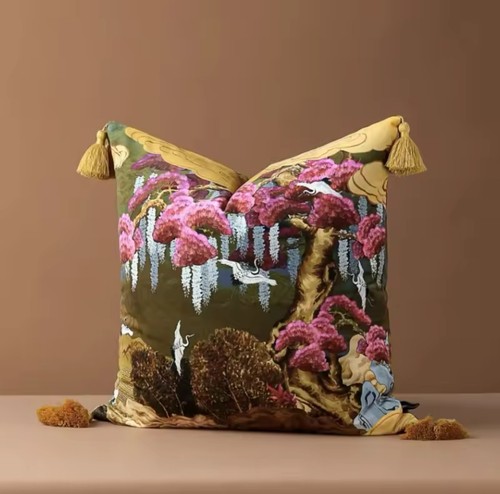 18x18 velvet crane - velvet,